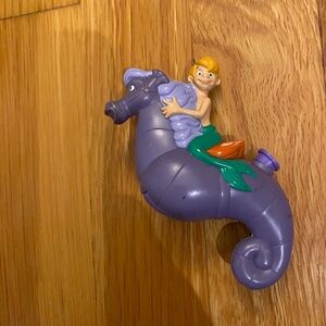 Vtg Little Mermaid Purple Seahorse Water Splash 1993 Burger King Kids Meal Toy